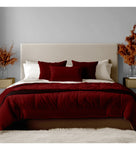Cubrelecho Termico Doble Funda Almohadas Cama Doble Inn Home Vinotinto