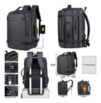 Maleta Bolso Morral Ejecutivo Universitario Para Laptop Pc Con Puerto Usb Premium Gris