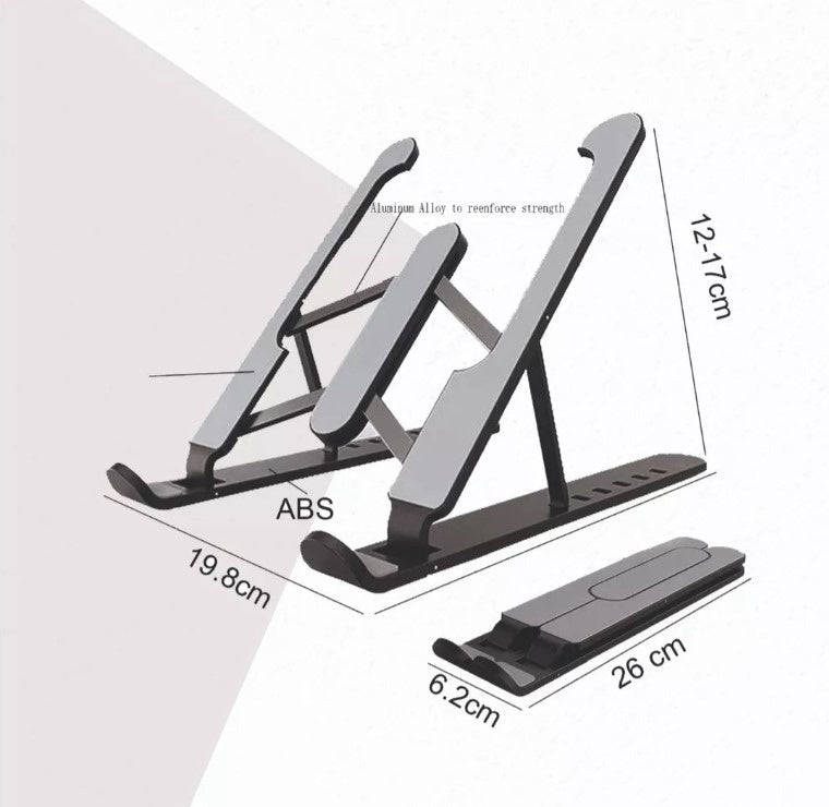 Base Portatil Tablet Ergonomica Reclinable 5 Niveles + Soporte Carga Celular