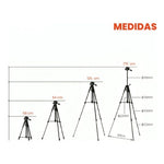 Tripode Profesional Grande 170Cm Con Estuche Trepod F-580