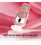 Ventilador Mesa Escritorio Digital 5 Velocidades Elegante Recargable Edicion Pink