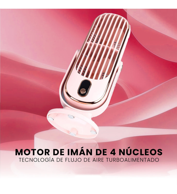 Ventilador Mesa Escritorio Digital 5 Velocidades Elegante Recargable Edicion Pink
