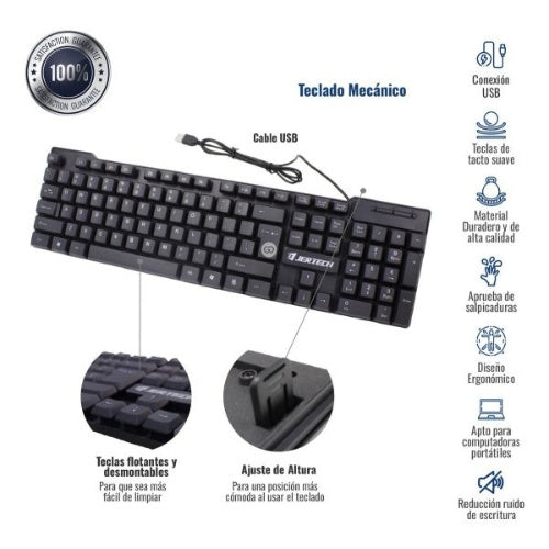 Teclado Para Computador Jertech Usb K329-R