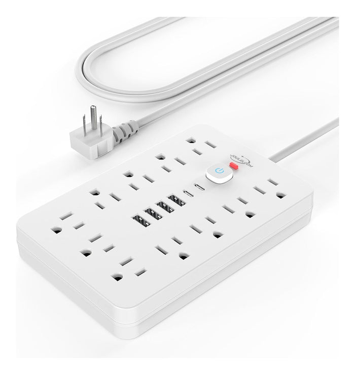 Multitoma Extension Proteccion De Picos 17 En 1 Usb / Usb C