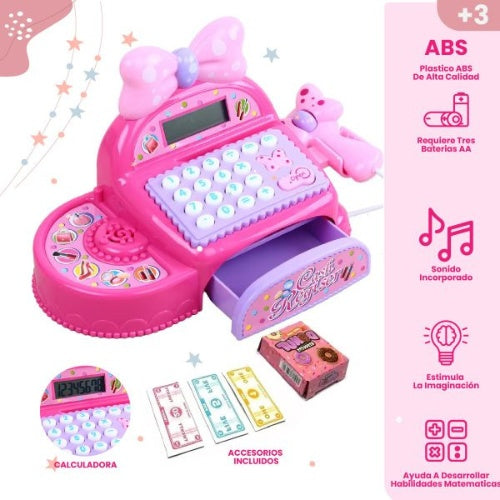 Juguete Nina Caja Registradora Sonidos Accesorios Cash