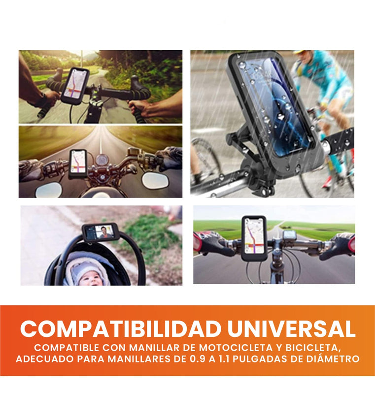 Soporte Para Celular De Moto Bicicleta Ajustable Universal Con Tactil