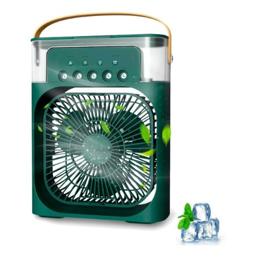 Ventilador Humidificador Con Luz Led Portatil 4 En 1