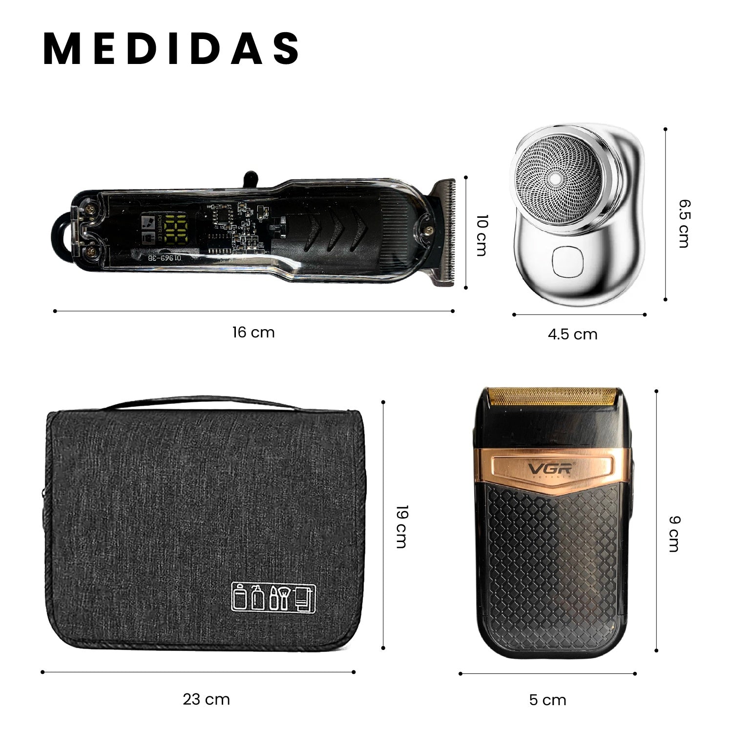 Maquina De Afeitar Patillera Shaver Maquina Viajera Estuche Edicion Campeon Mundial