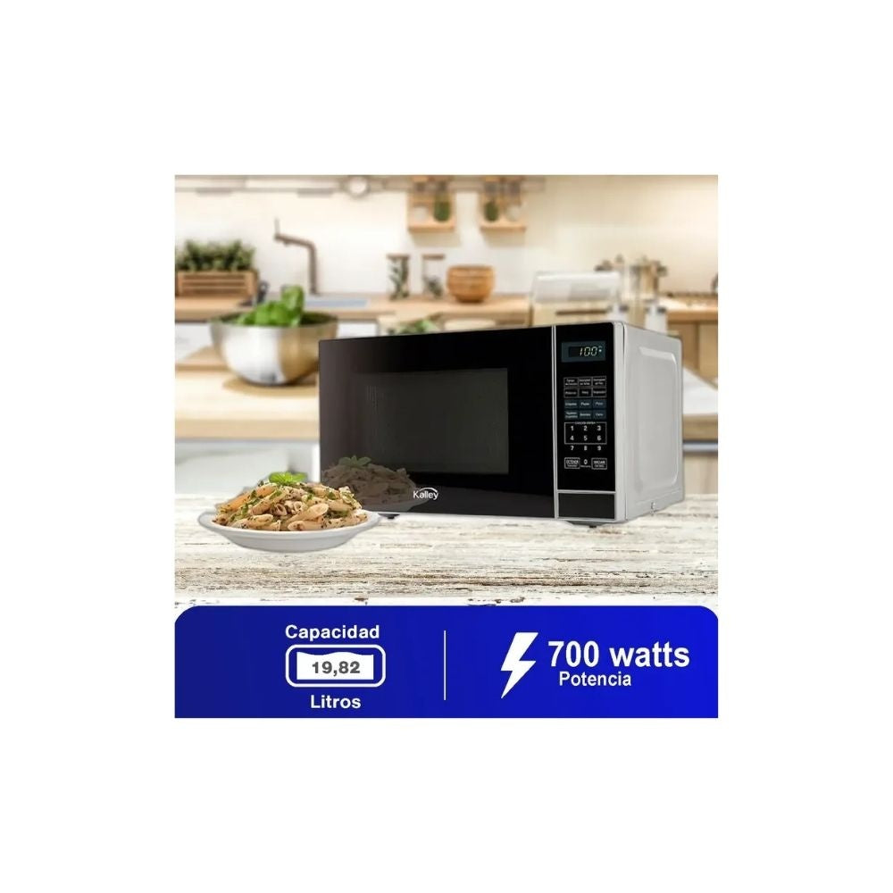 Horno Microondas Kalley 20 Litros Digital Negro - 700W