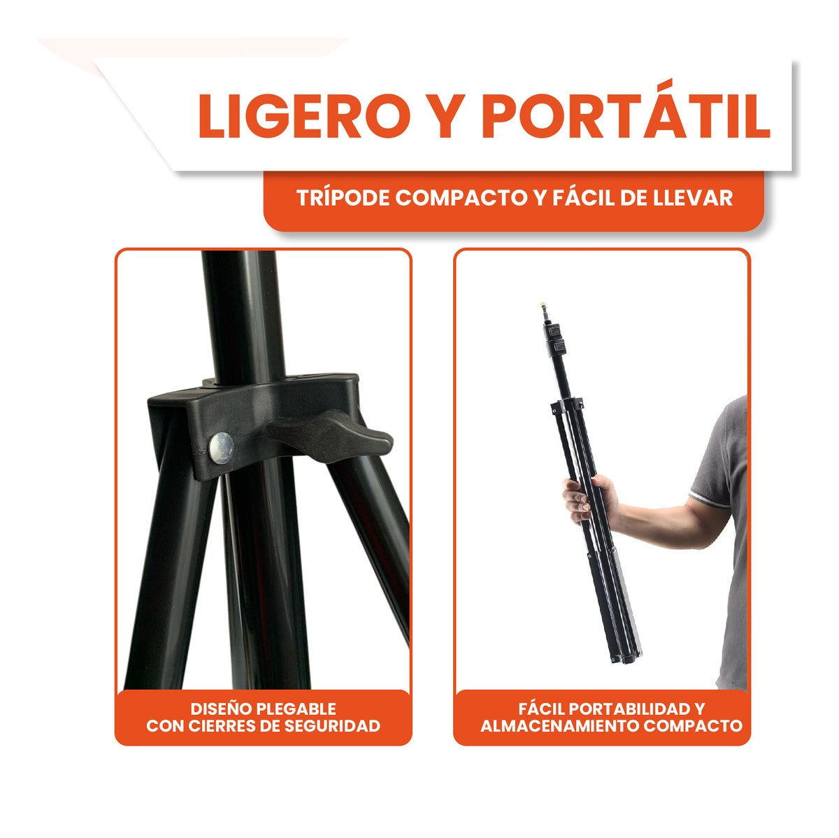 Tripode Universal Ajustable Hasta 2M Con Tornillo De 1/4 Metalico