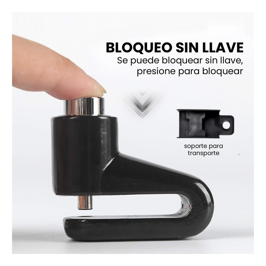 Candado De Disco Antirrobo Para Moto Scooter Bicicleta 2 Llaves