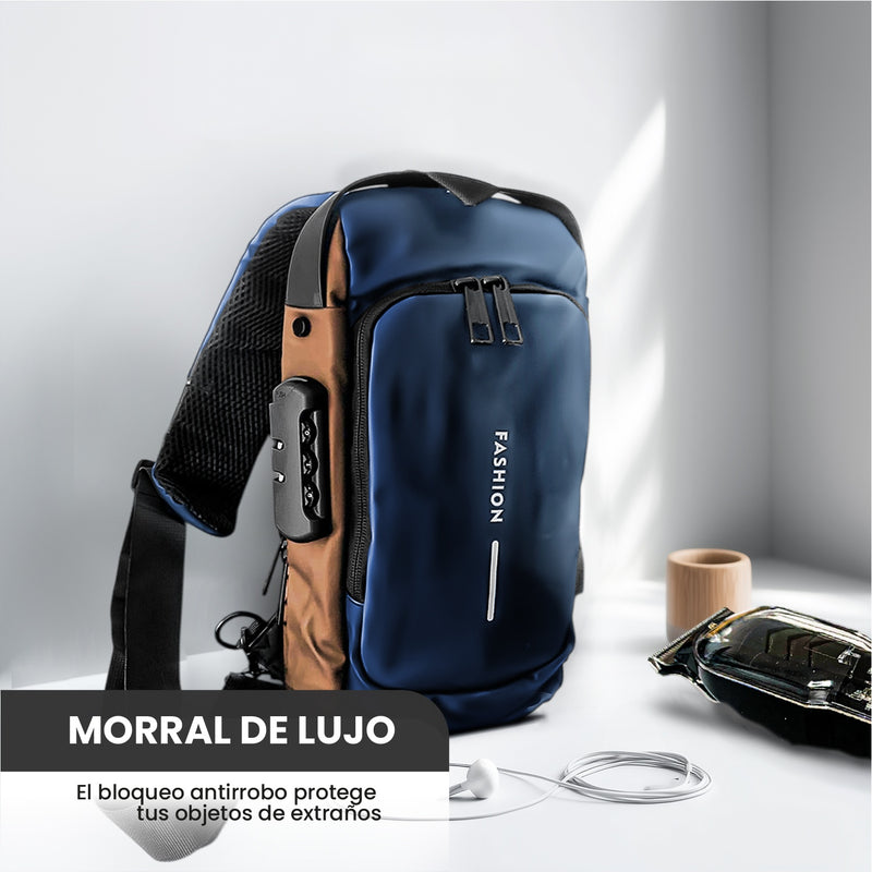 Bolso Viajero Bandolero Antirrobo Con Maquina De Afeitar Viajera
