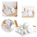 Platero Escurridor Para Cocina Practico Elegante Blanco En Acero