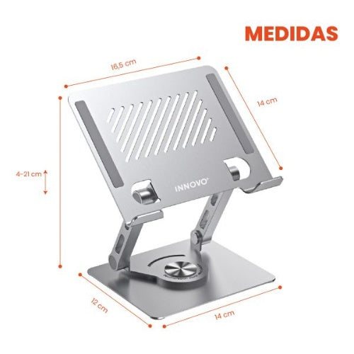Base Tablet Soporte Ajustable Giratorio Corporativo Metalico