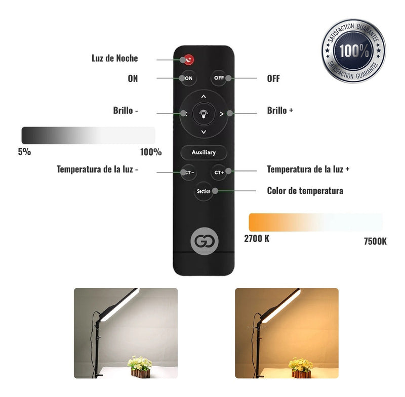 Panel Luz Profesional Control Remoto Tripode 3500W Dimeable