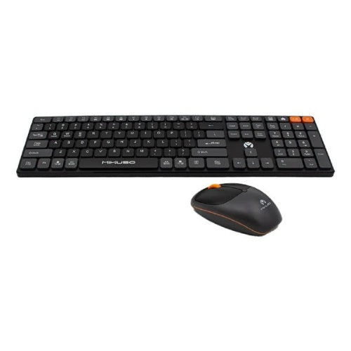 Teclado Para Pc Inalambrico Con Mouse Mikuso Black Edicion