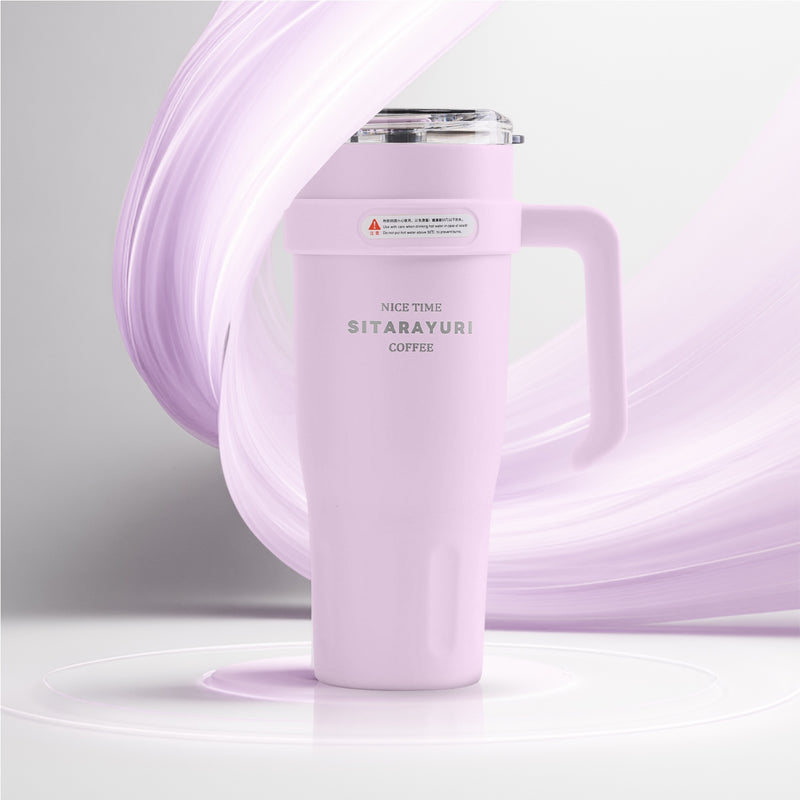 Termo Acero Inoxidable 900Ml Premium Sitarayuri Doble Boquilla Frio/Calor Coffee Rosado