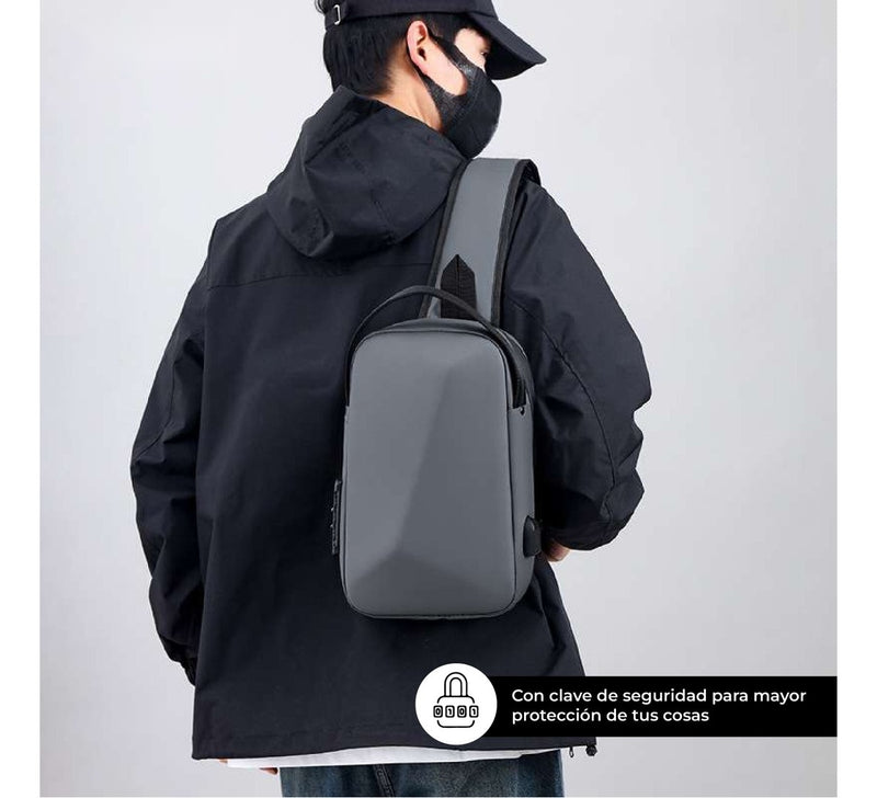 Bolso Antirrobo Impermeable Con Puerto Usb Candado Seguridad