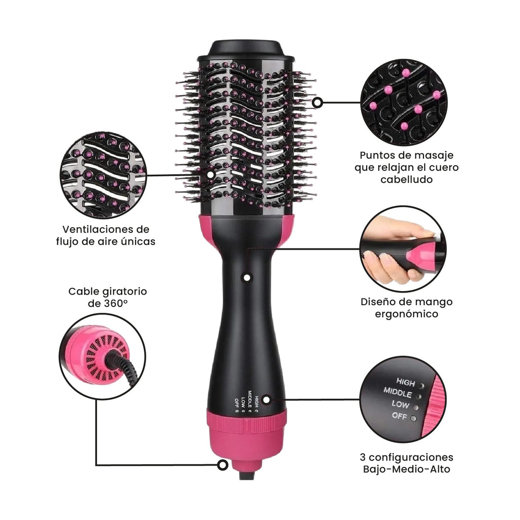 Cepillo Secador One Steep Plus Con Plancha Cabello Ondas Sirena