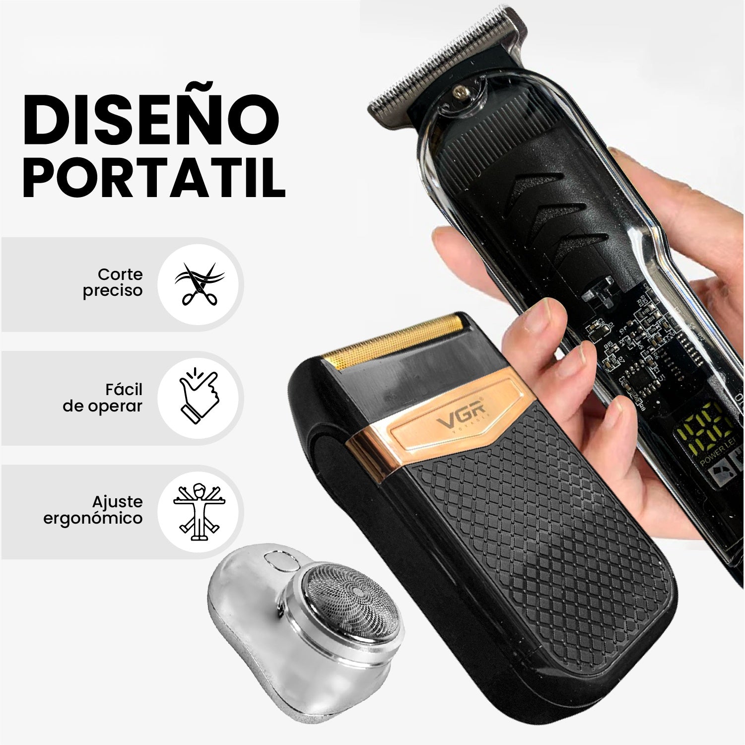 Maquina De Afeitar Patillera Shaver Maquina Viajera Estuche Edicion Campeon Mundial