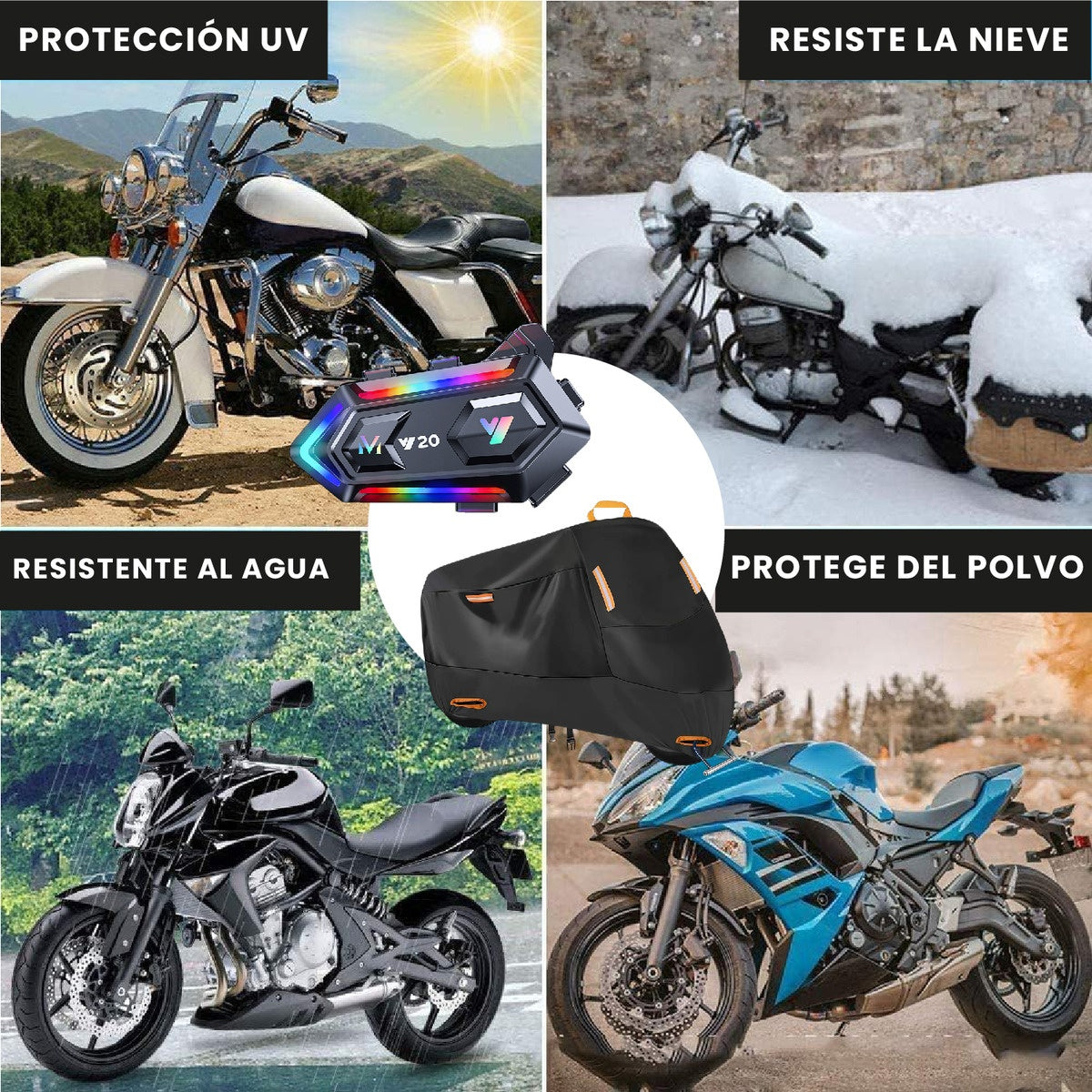 Intercomunicador Bluetooth Y20 Con Pijama Impermeable Para Moto Indispensables Para Moto