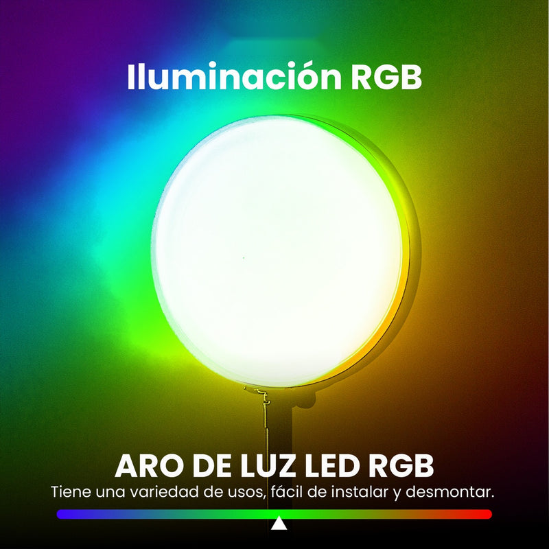 Panel Iluminacion Profesional Creacion De Contenido Multicolor Ajustable Rgb Tripode