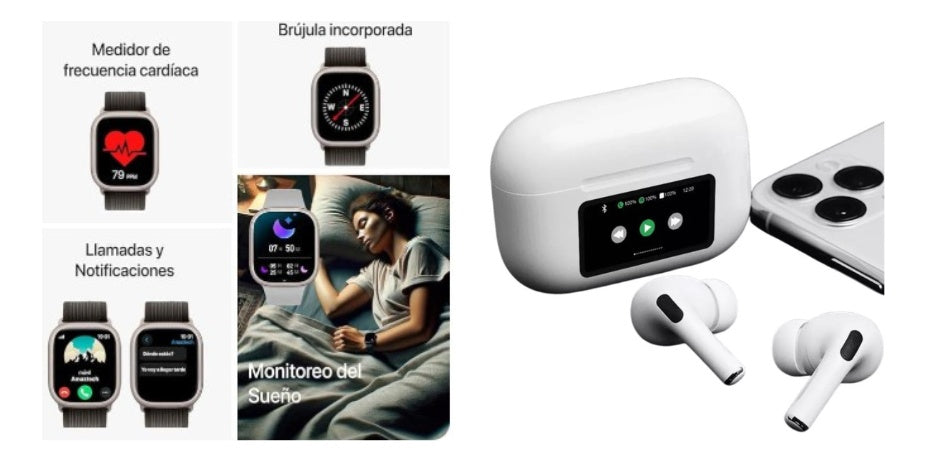 Combo Reloj Watch Hk 2 Ultra Audifonos Calidad Premium