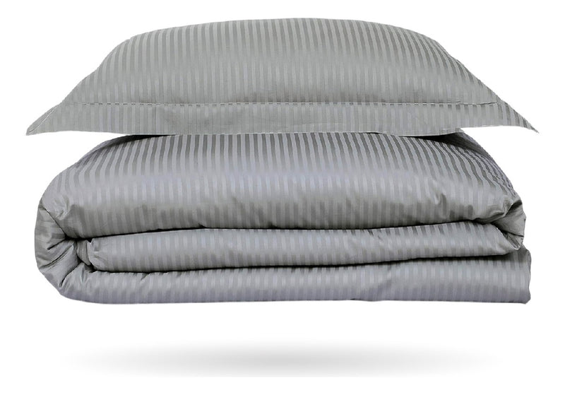 Edredon Microfibra Para Cama Sencilla 2 Fundas Tela Suave Gris Claro