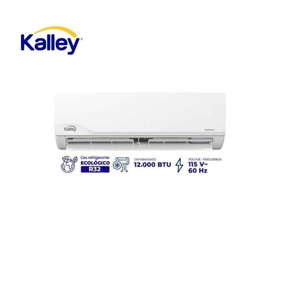Aire Acondicionado Kalley Inverter 12000 Btu 115V R32 Split Frio