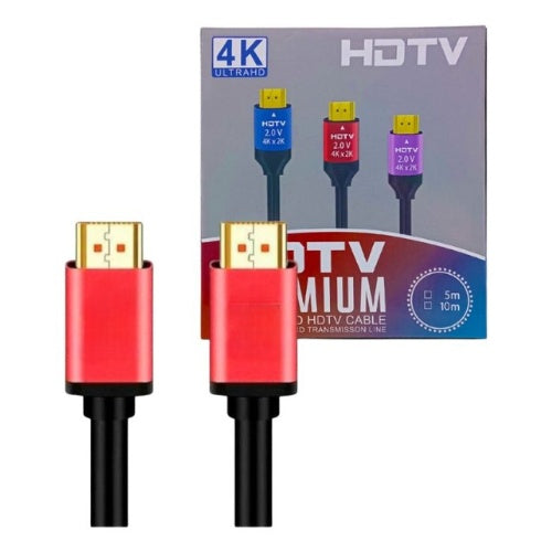 Cable 5 Metros Hdtv/Hdmi 4K Full Hd Premium