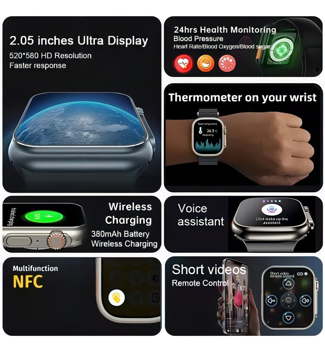 Reloj Inteligente Series 8 Ultra Smart Watch T900 Deportivo