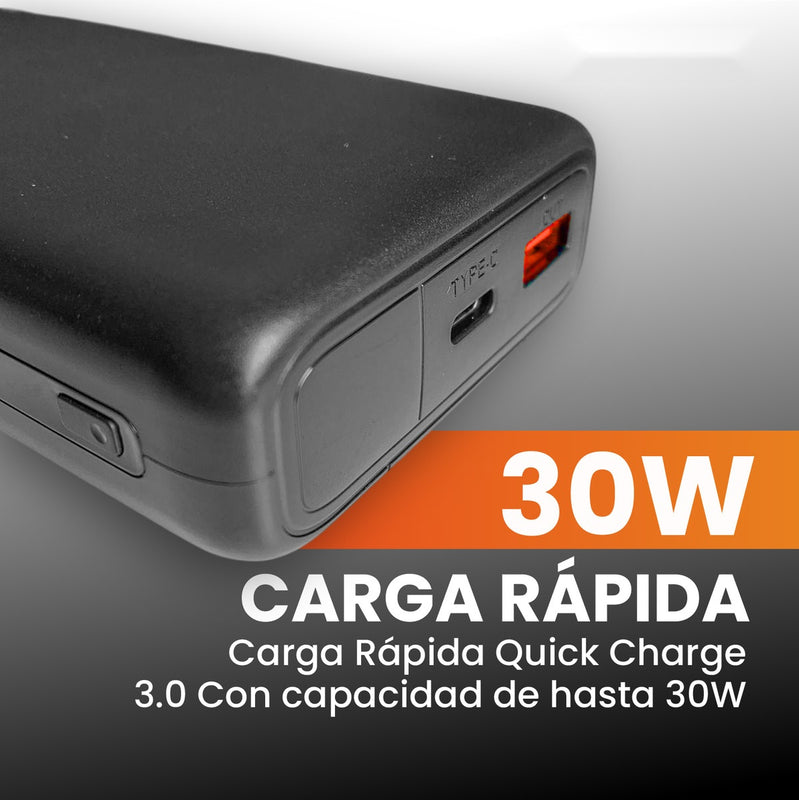 Power Bank Inalambrica 20.000 Mah Carga Rapida Wireless 30W 3.0