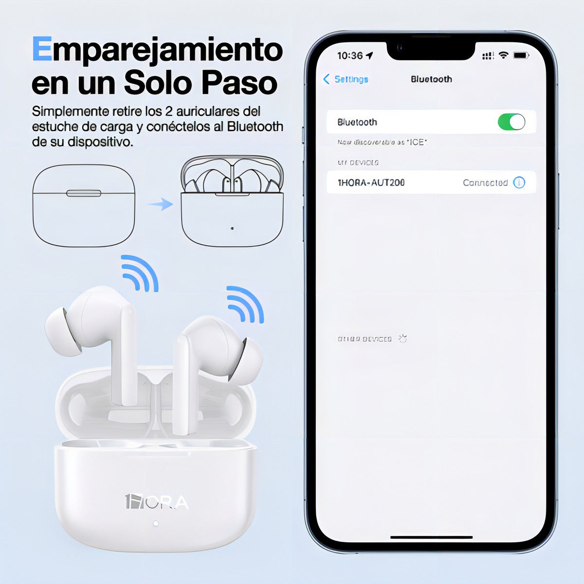 Audifonos In-Ear Inalambricos Bluetooth 1Hora Aut206 Color B