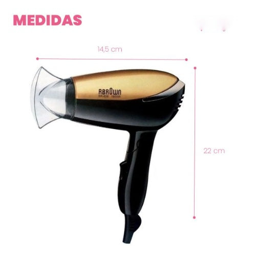 Secador Cabello Viajero De Bolso Portable Hair Dryer 1800 Wa