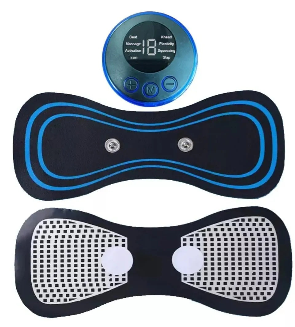 Masajeador De Cuello Espalda Brazos Recargable Color Negro Gimnasia Pasiva Relaja Alivia