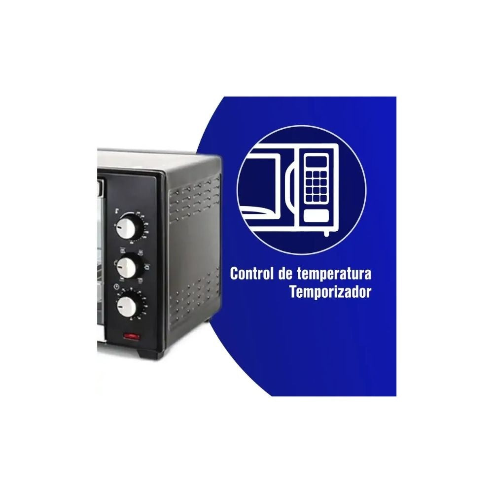 Horno Electrico Kalley 46 Litros 1600W 5 Programas Control De Temperatura