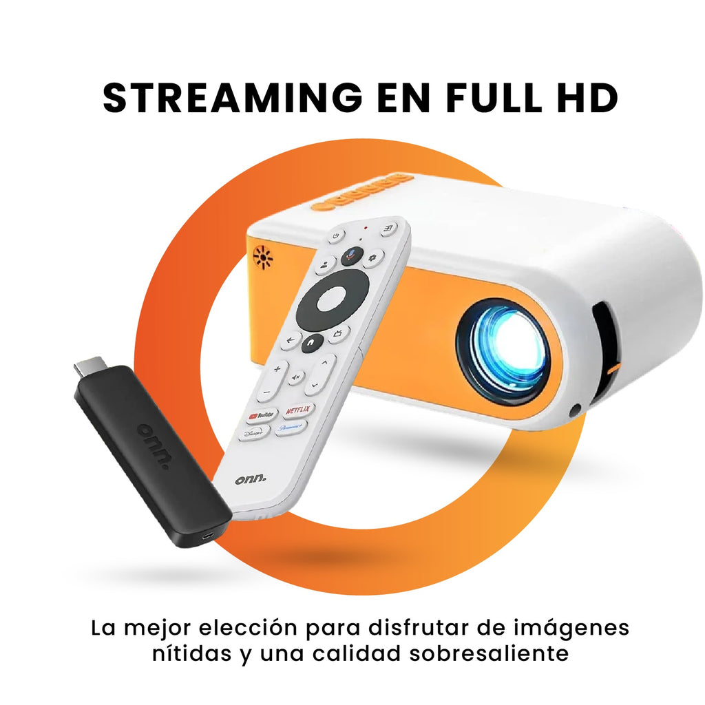 Proyector Portatil Yg300 + Watch Onn 4K Con Magic Tv Instalado Cine En Casa Hd Con Canales Y Peliculas