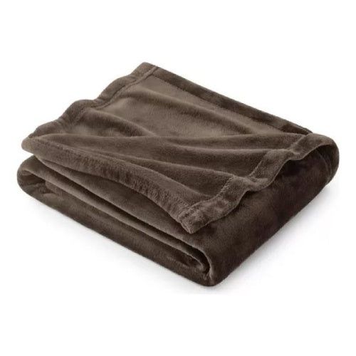 Cobija Termica 180X240 Cm Suave Terciopelo Cafe Slim