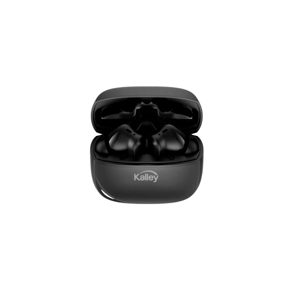Audifonos Bluetooth Kalley Tws Negros Con Microfono Y Estuche Carga