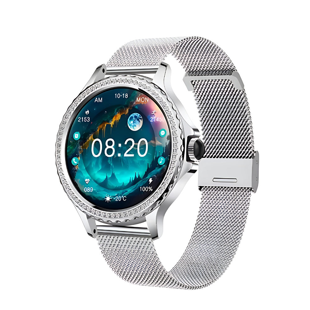 Reloj Inteligente Doble Pulso Amor Estilo Dama Mobulaa Plateador Innovo Tech