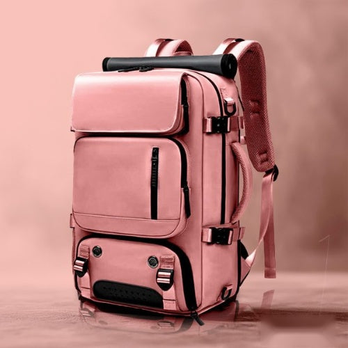 Mochila Bolso Maleta Multifuncional Laptop Viajero Gran Capacidad Impermeable Rosa