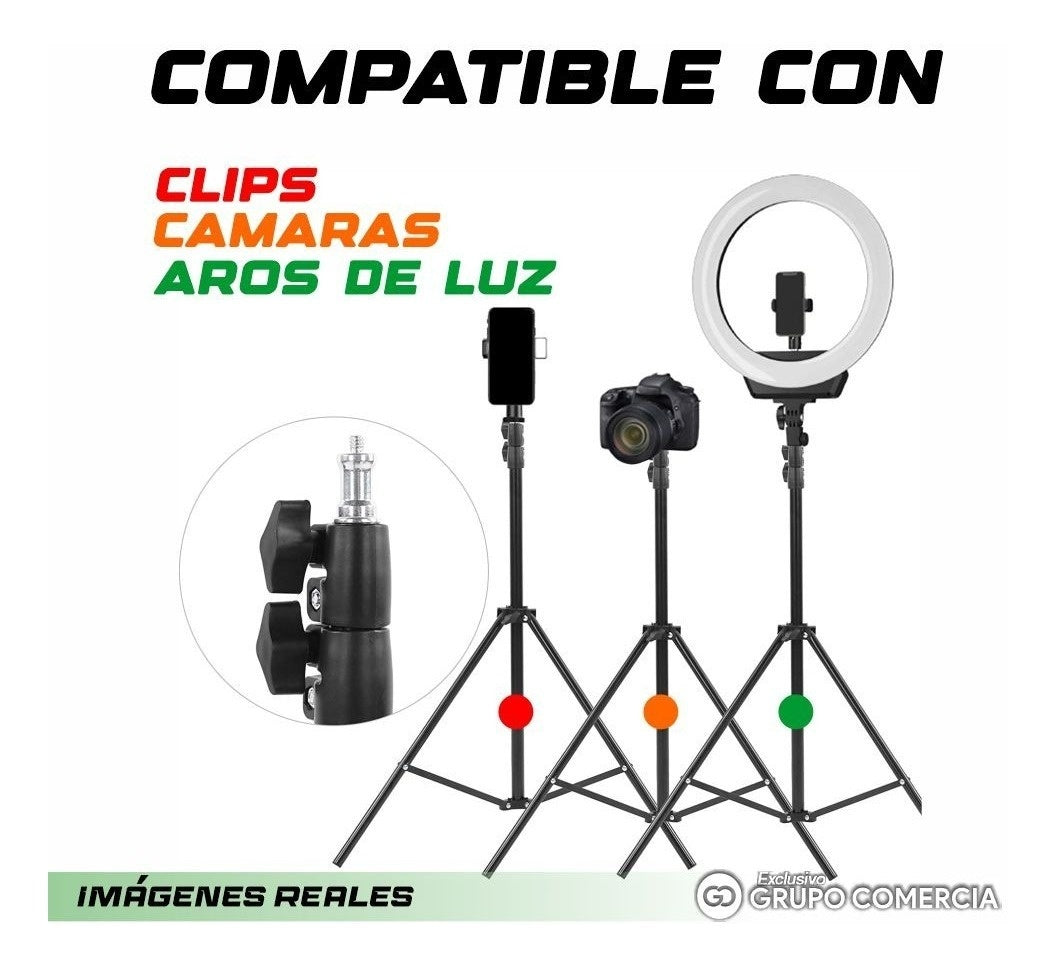 Tripode Multifuncion Ajustable Con Clip Para Celular