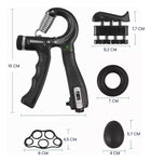 Hand Grip Ejercitador Ajustable 5 A 60 Kg Kit Todo En 1