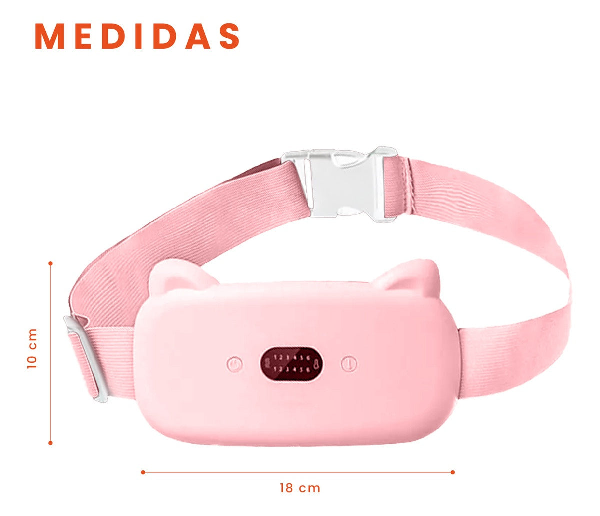 Masajeador Termico Abdominal Alivia Colicos Recargable Dolor Lumbar Innovo