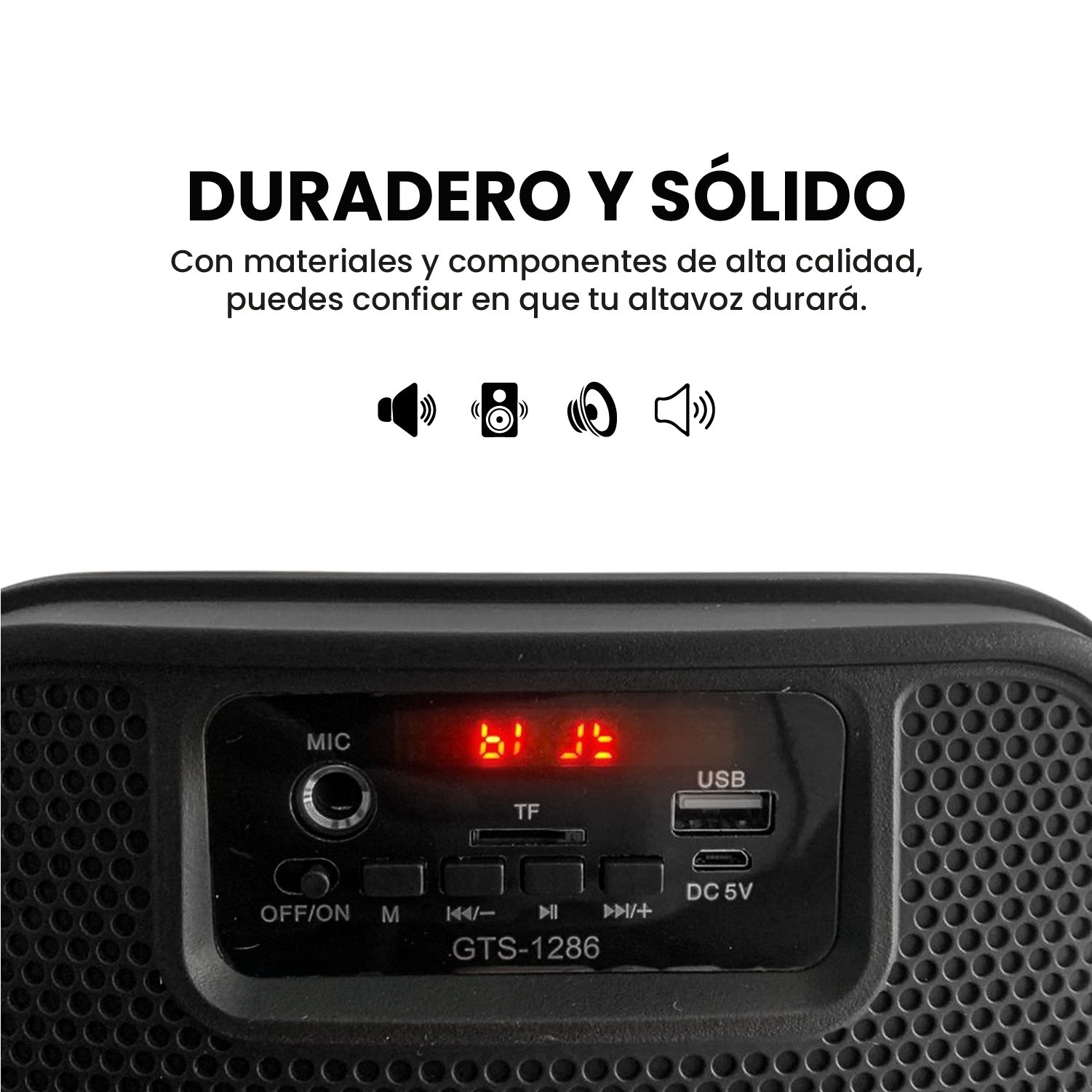 Parlante Cabina 6.5 Pulgadas Sonido Con Microfono Luces Led Recargable 100W Pmpo