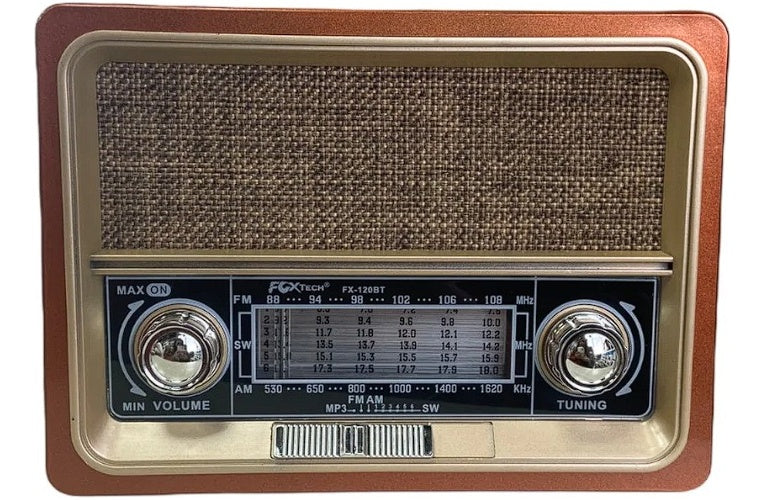 Radio Parlante Bluetooth Am/Fm/Usb/Mp3 Retro Vintage