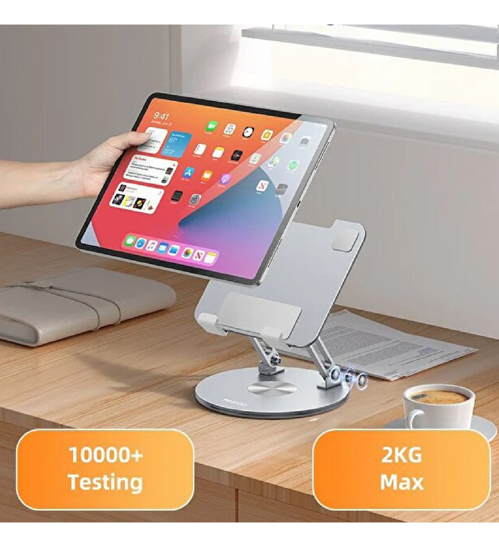 Base Pc Tablet Soporte Ajustable Giratorio Corporativo Metal