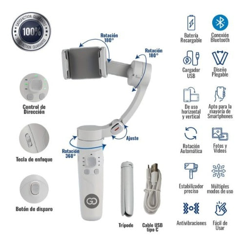 Estabilizador Gymbal Selfie Robotico Profesional Recargable