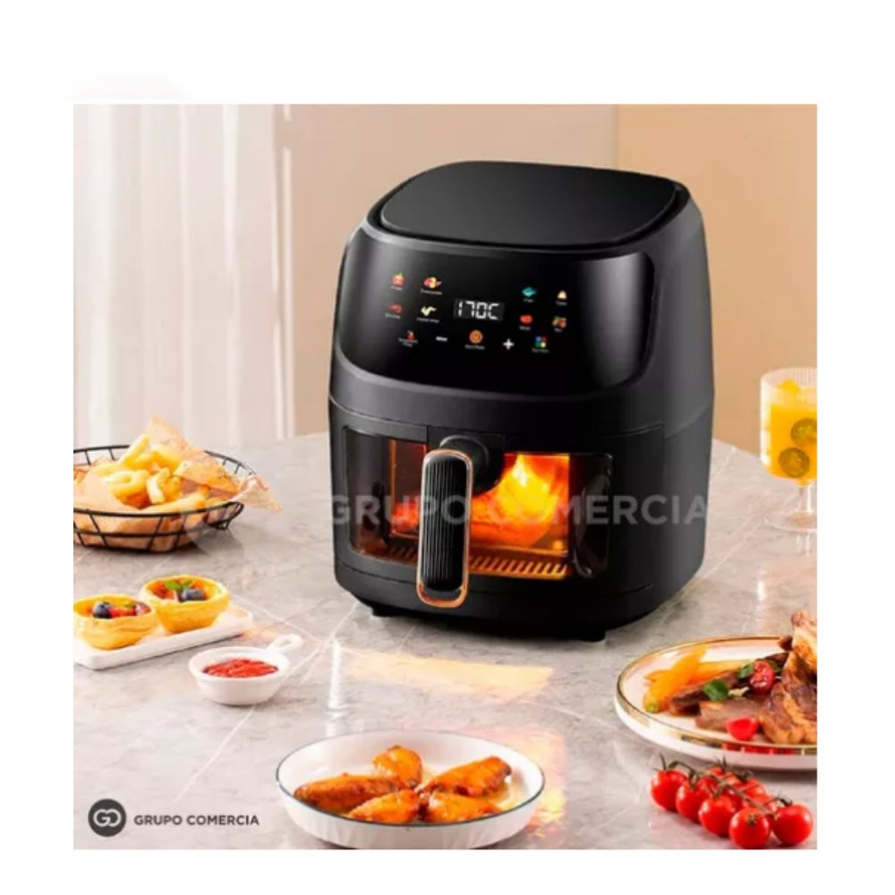 Freidora Olla De Aire Caliente 10L 2400W Digital Air Fryer Gran Capacidad + Obsequio