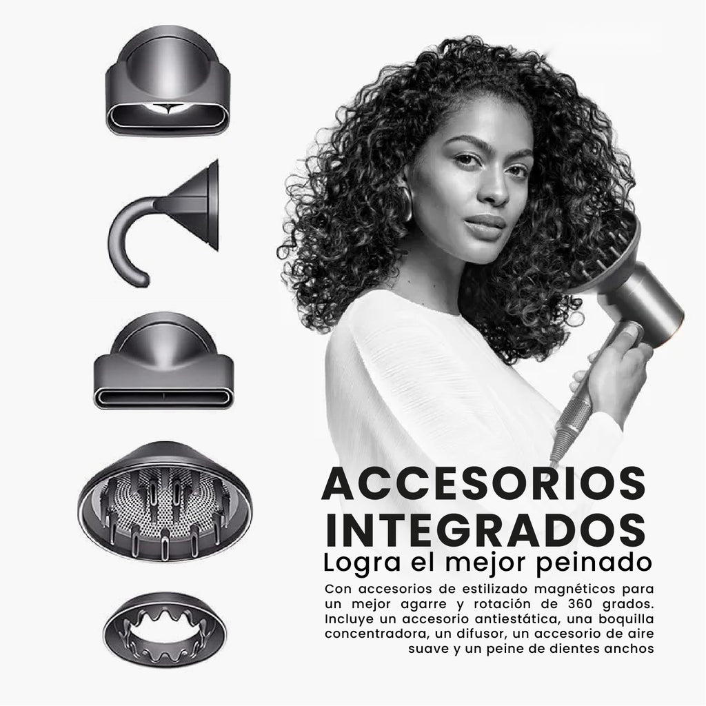 Secador Dys Pro Para Cabello Con Accesorios Boquillas Innovo